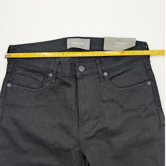 Everlane Women's The Mid Rise Ankle Skinny Jeans Stretch Zip Fly Black Size 28 - Picture 5 of 15